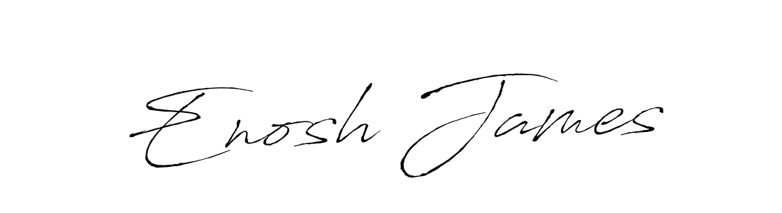 Use a signature maker to create a handwritten signature online. With this signature software, you can design (Antro_Vectra) your own signature for name Enosh James. Enosh James signature style 6 images and pictures png